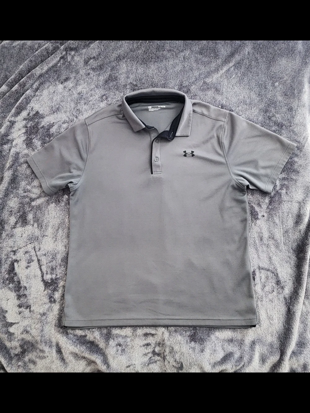 Under Armour Men's Grey Loose Performance Polo Size XL